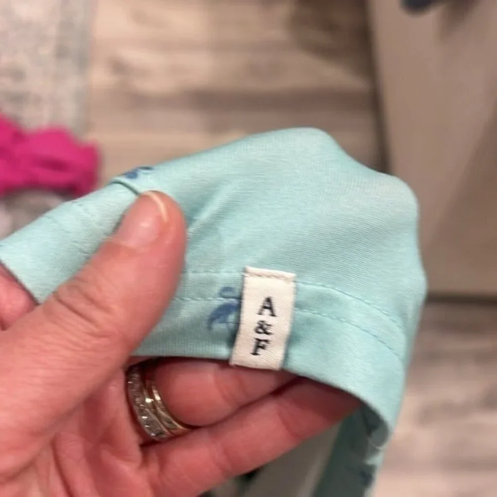 ABERCROMBIE KIDS PALM TREE TURQUOISE POLO SHIRT SIZE 11/12 BOYS